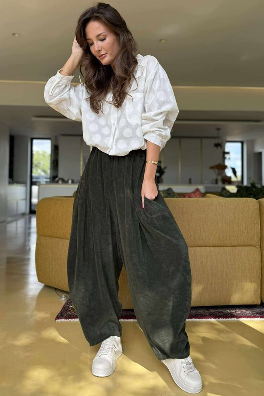The Terry B Sia Pant Deep Moss